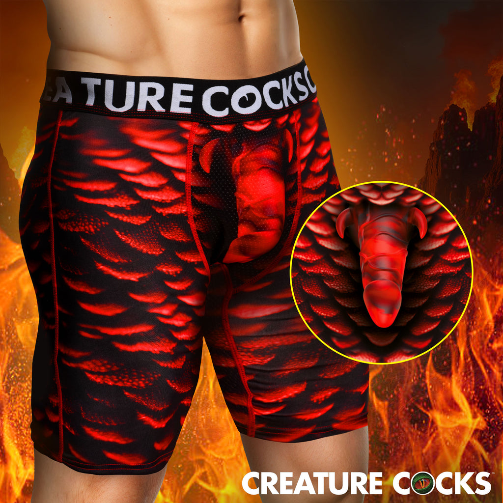 Creature Cocks Creature Wear Horny Devil Demon Boxer Shorts - Small Red / Small