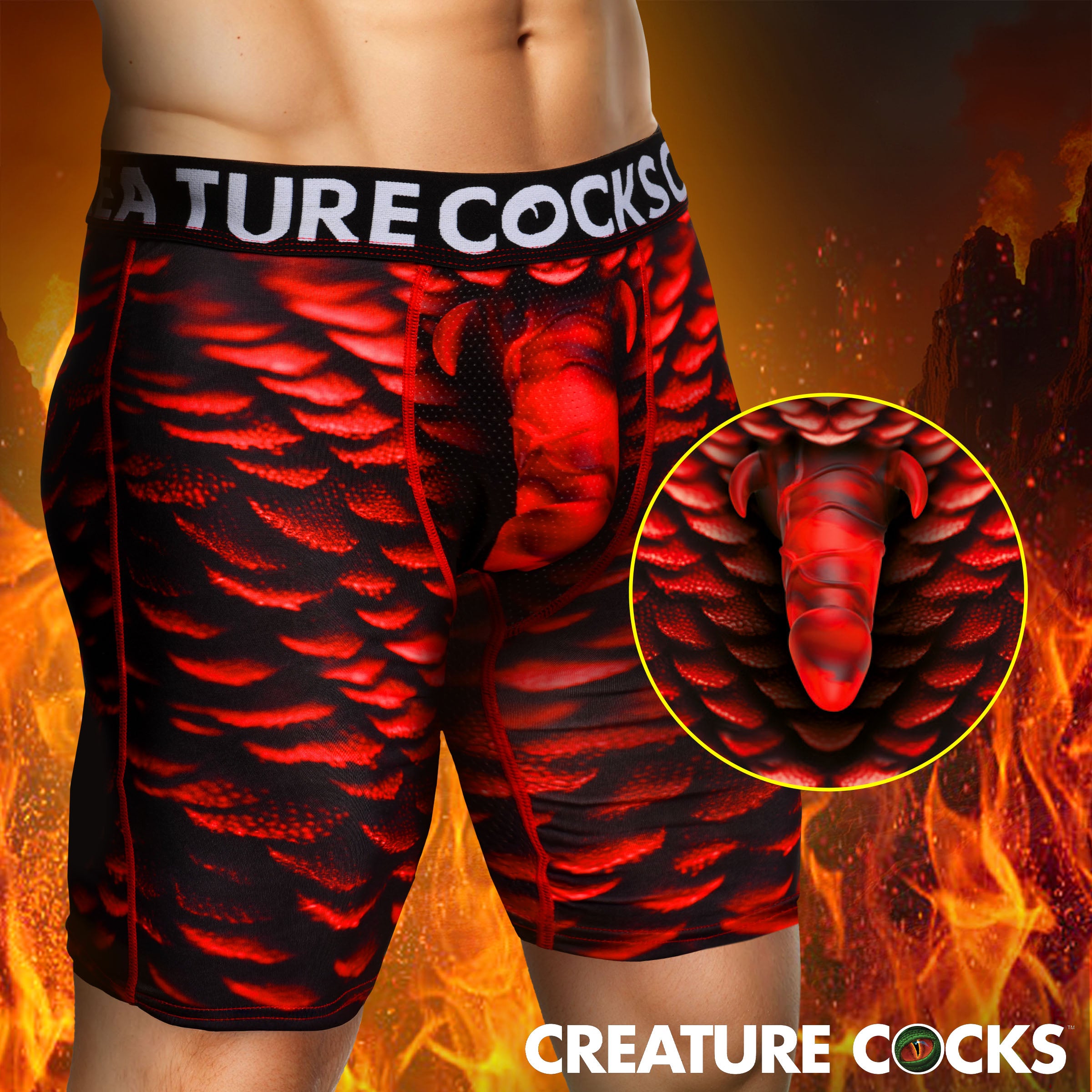 Creature Cocks Creature Wear Horny Devil Demon Boxer Shorts - Small Red / Small