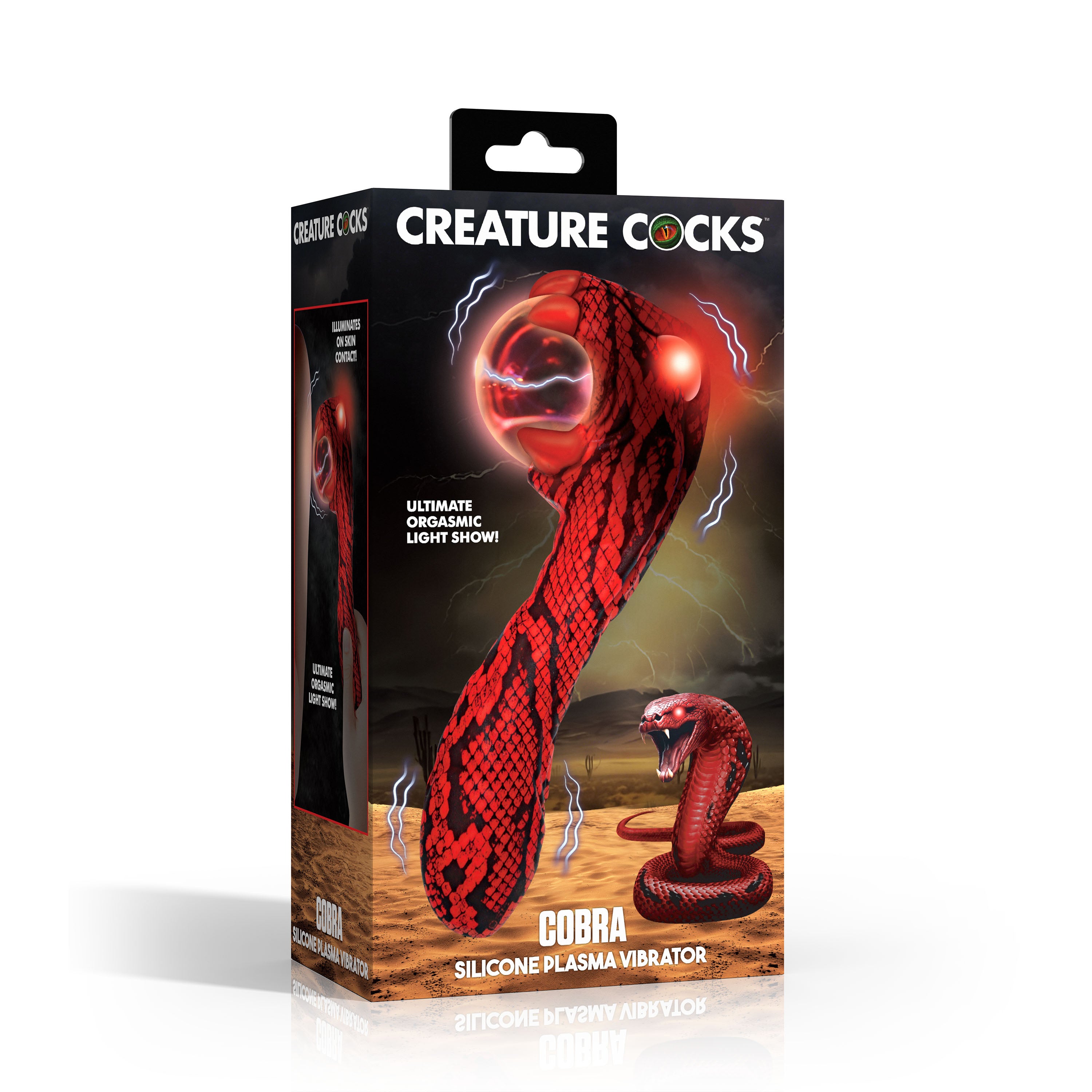Creature Cocks Cobra Silicone Plasma Vibrator Red