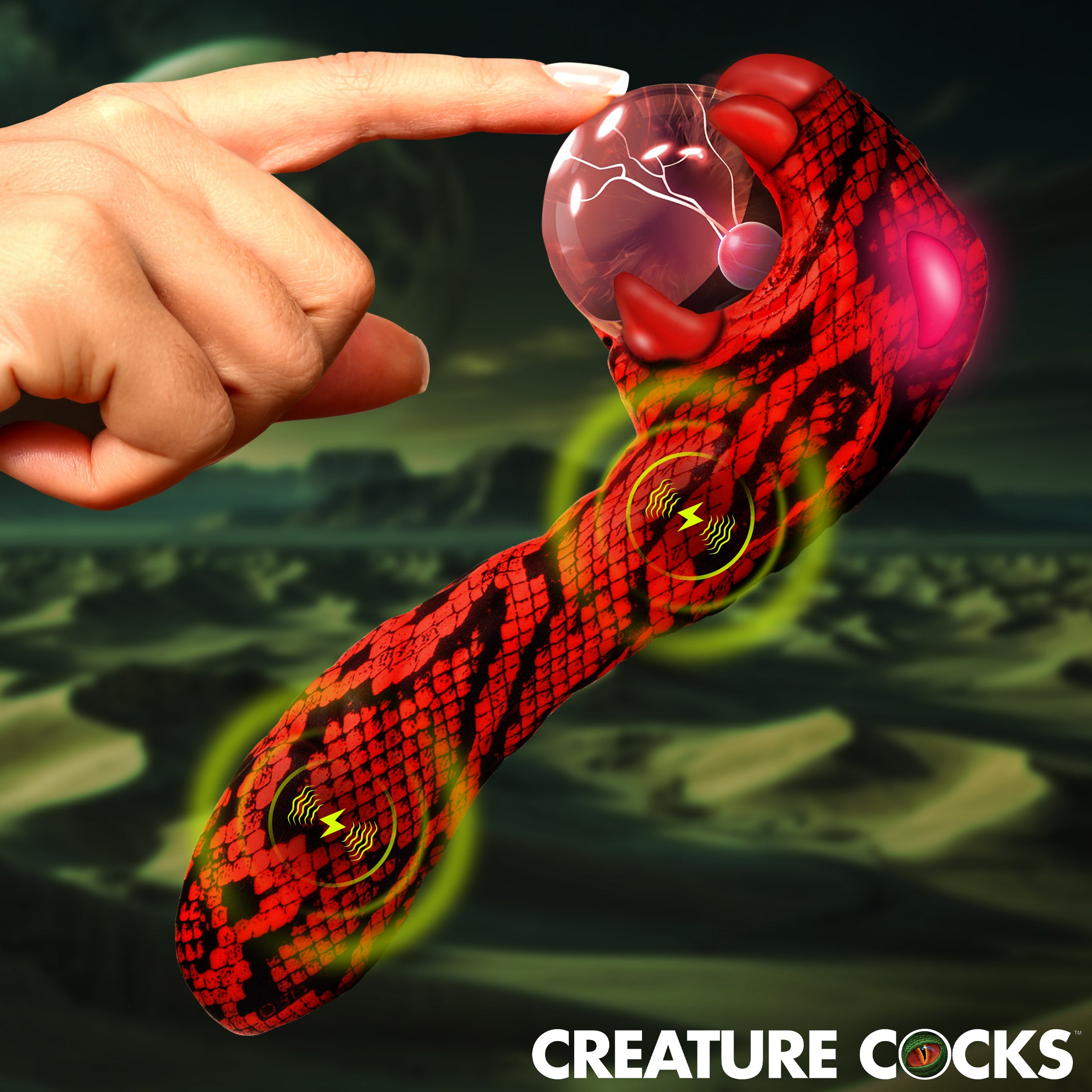 Creature Cocks Cobra Silicone Plasma Vibrator Red