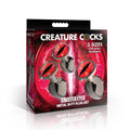 Creature Cocks Sinister Eyes Red Eye Metal Butt Plug Set Red