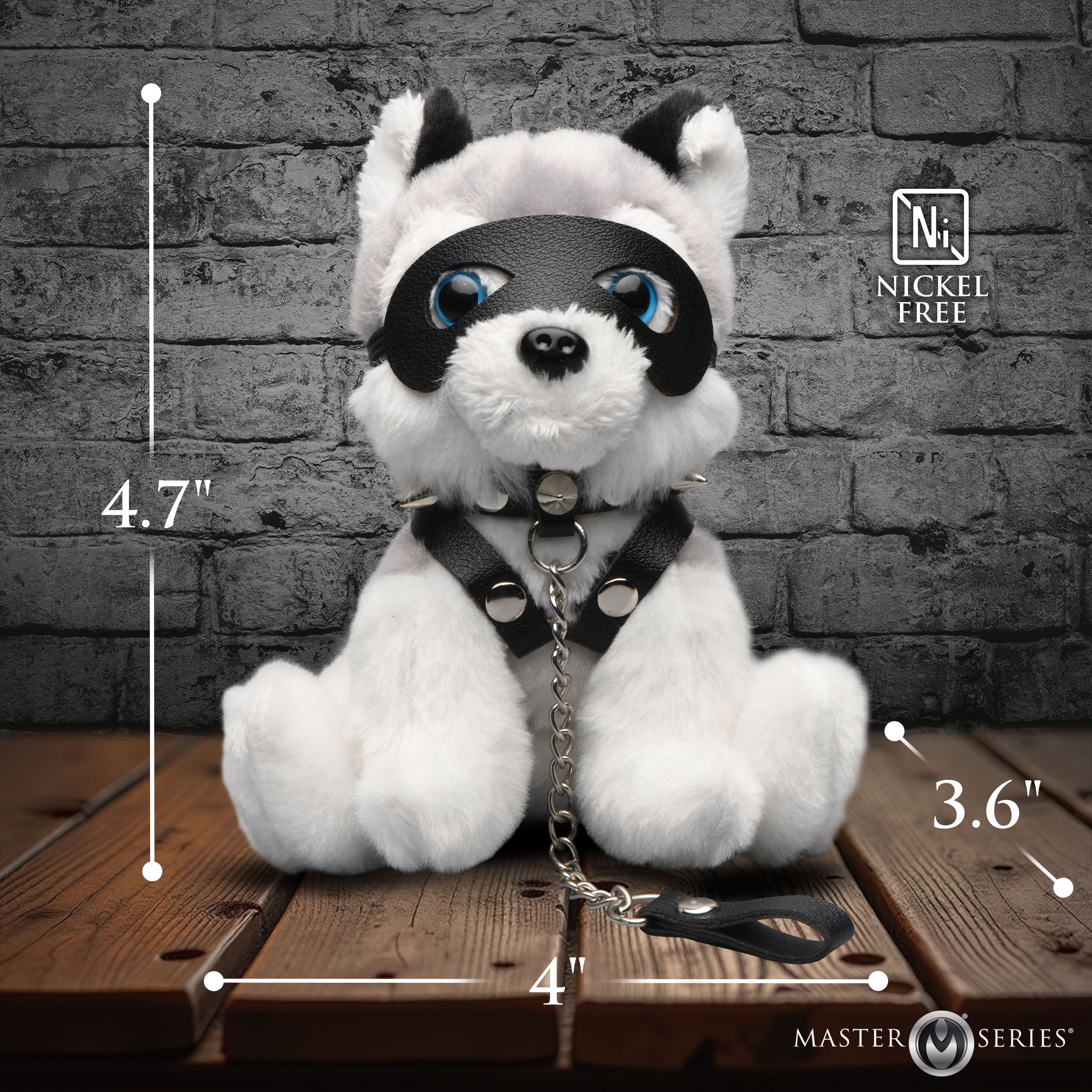 Master Series Max the Fetish Pup Keychain Grey