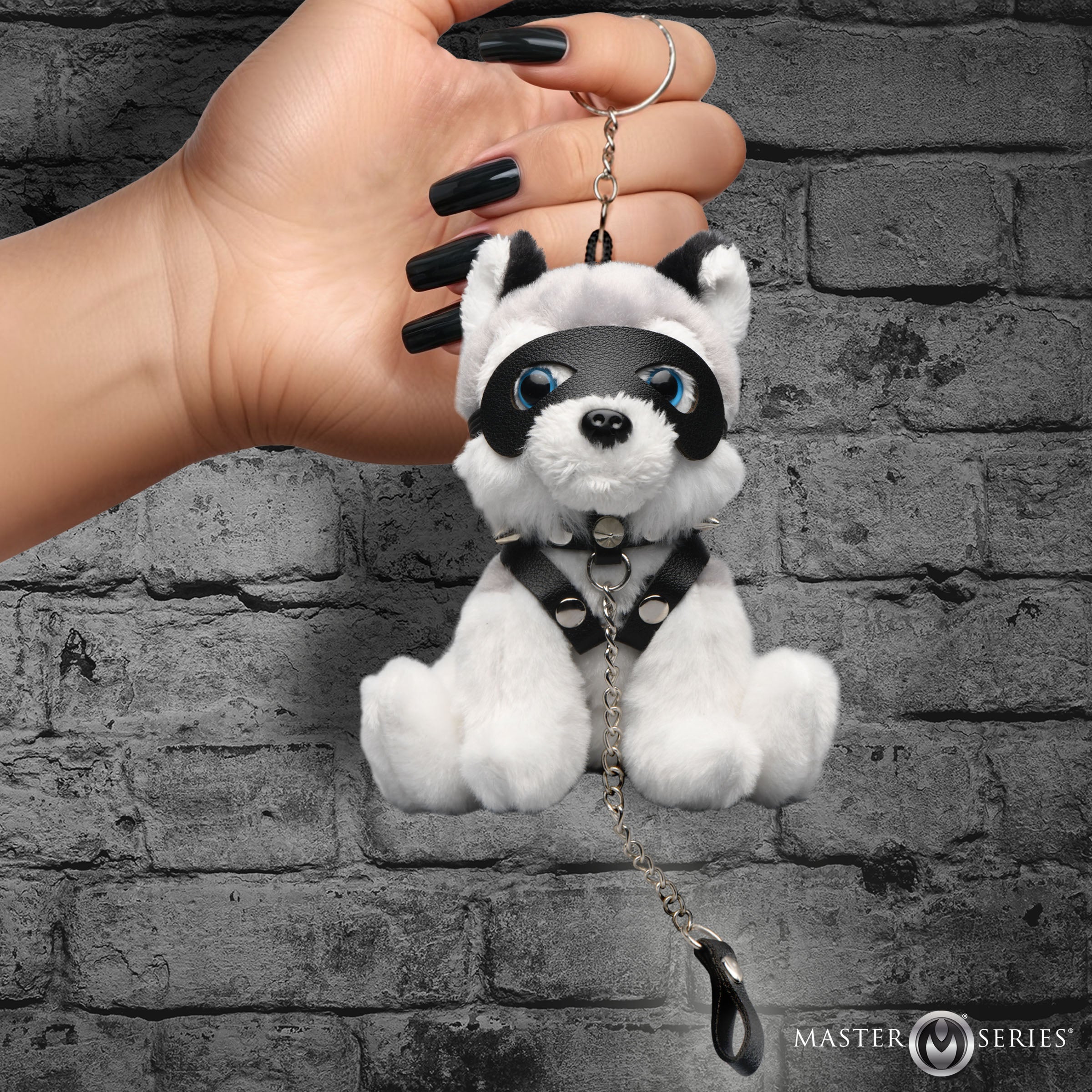 Master Series Max the Fetish Pup Keychain Grey