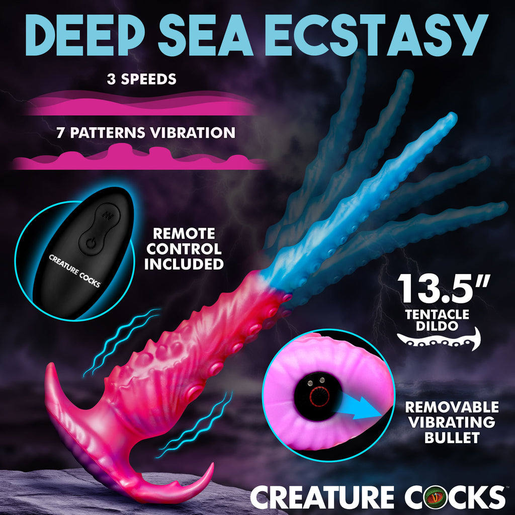 Creature Cocks Vibropus Vibrating Silicone Dildo Pink