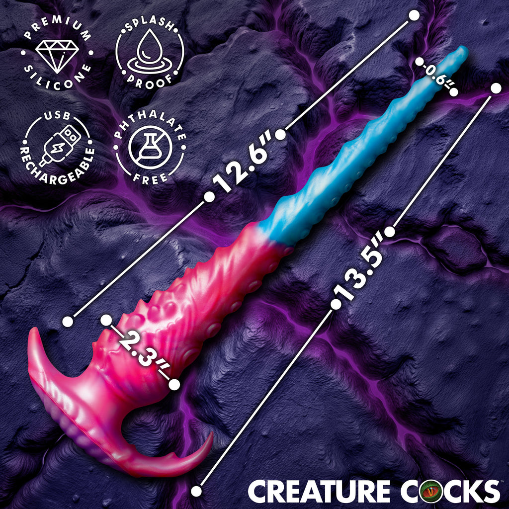 Creature Cocks Vibropus Vibrating Silicone Dildo Pink