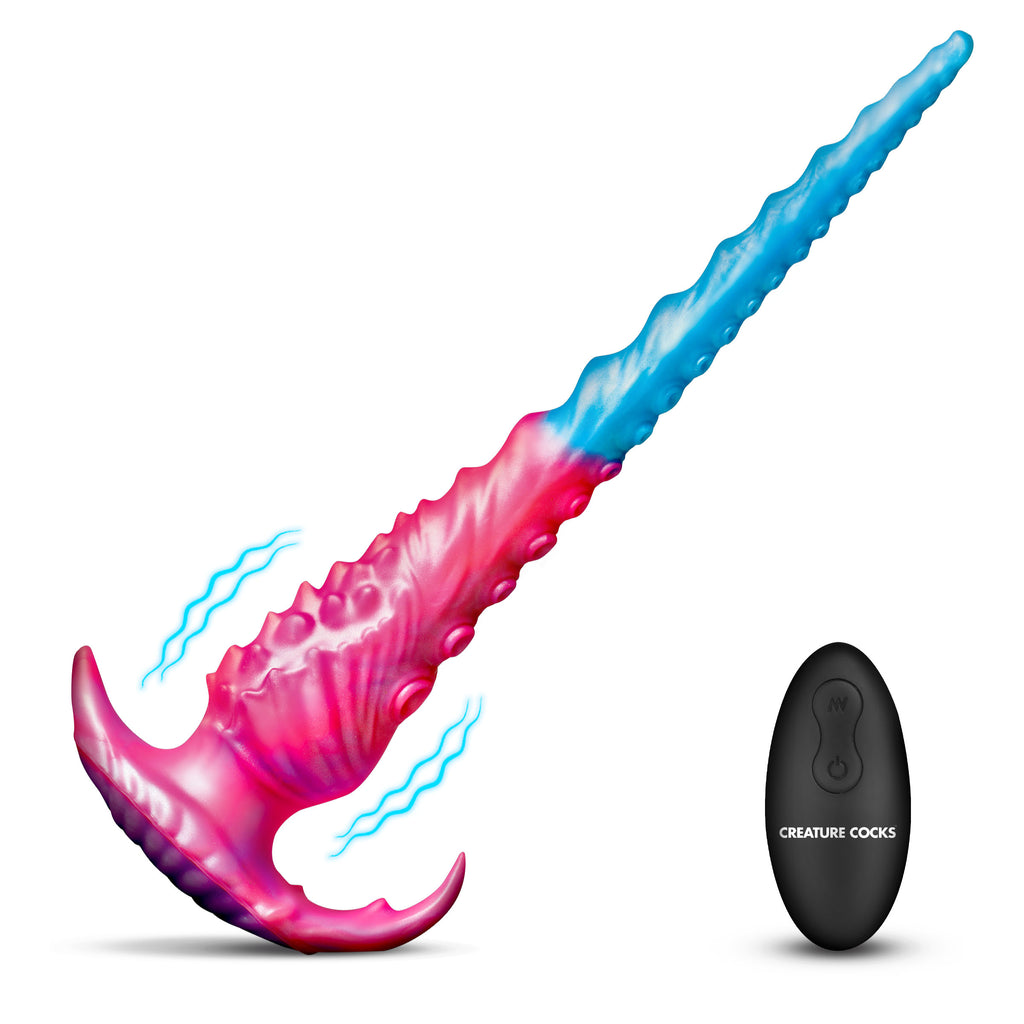 Creature Cocks Vibropus Vibrating Silicone Dildo Pink