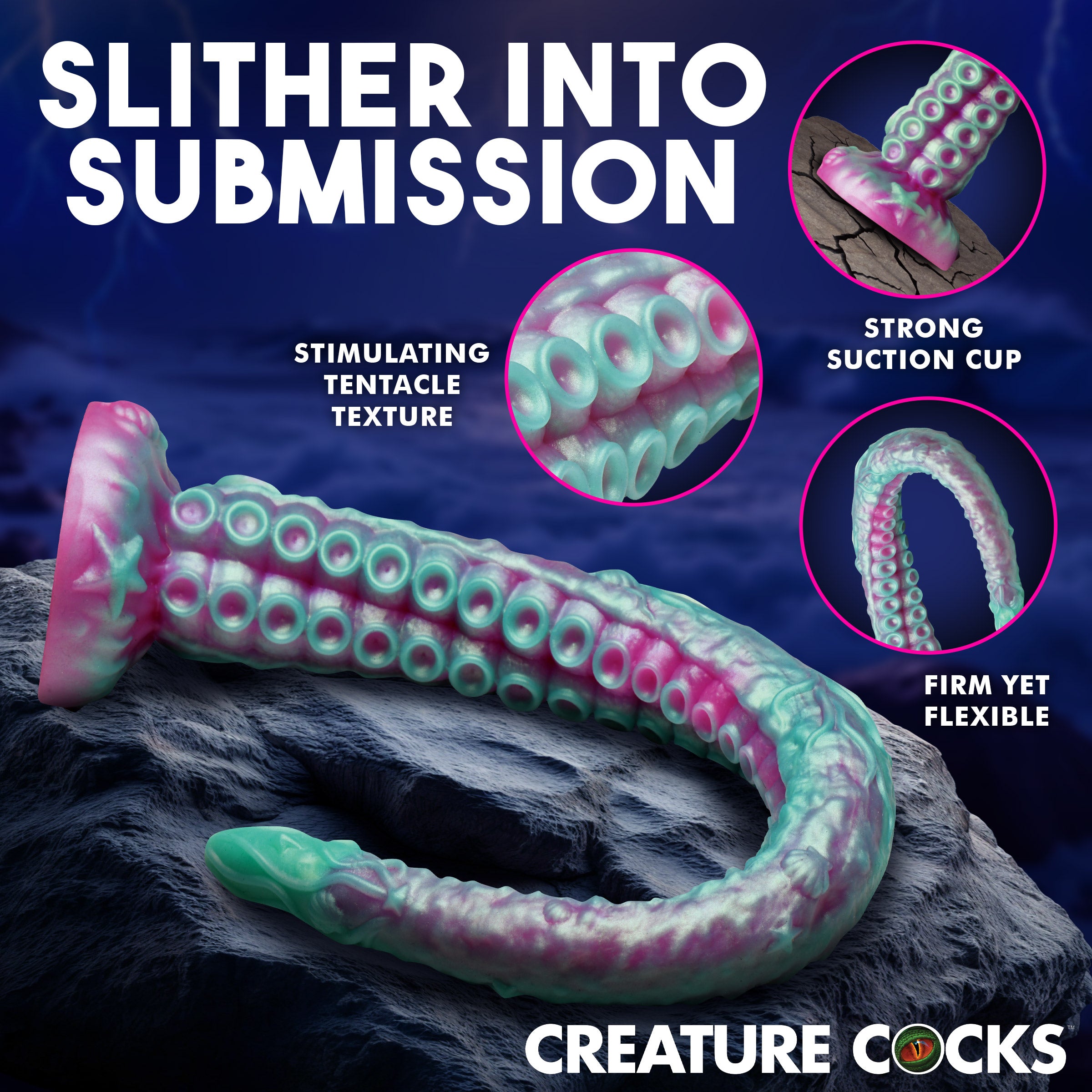 Creature Cocks Tenta Harness Silicone Dildo with Harness Multi