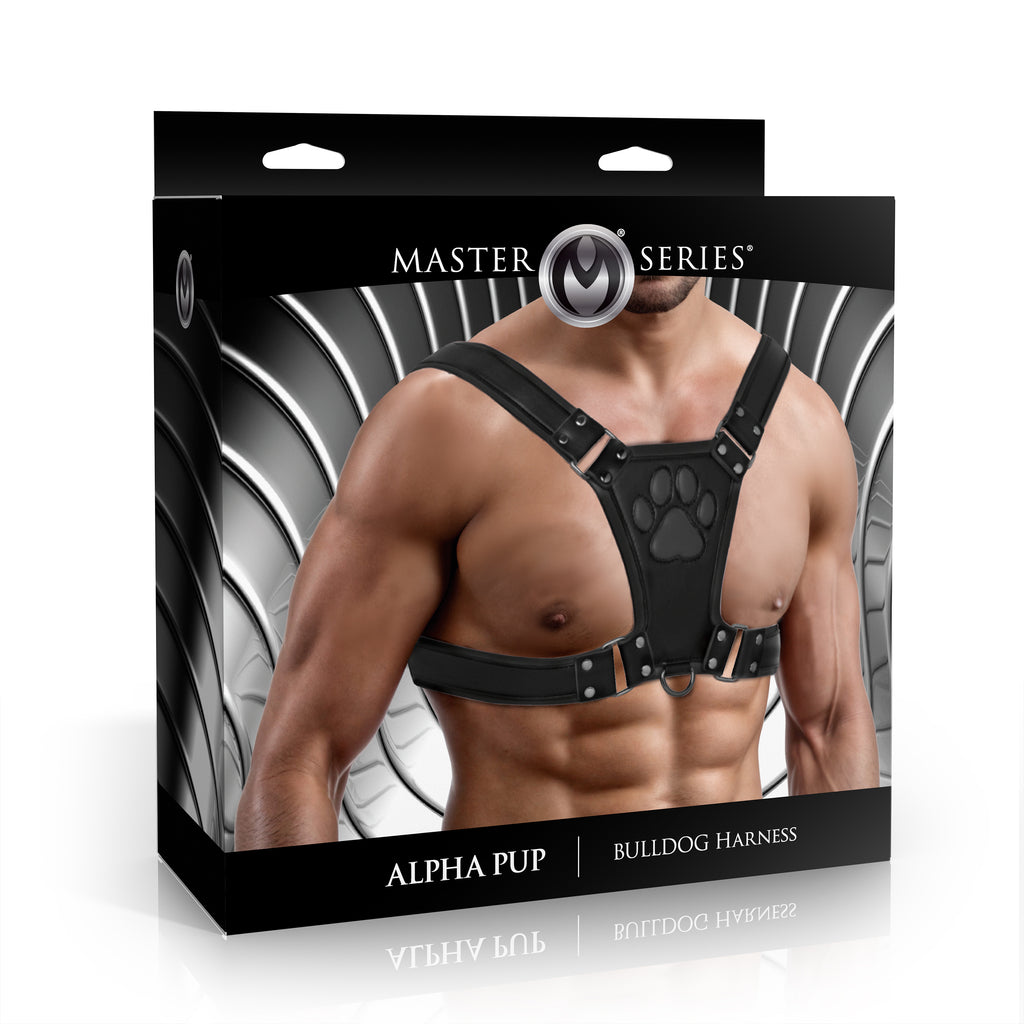 Master Series Alpha Pup Bulldog Harness - Black Black