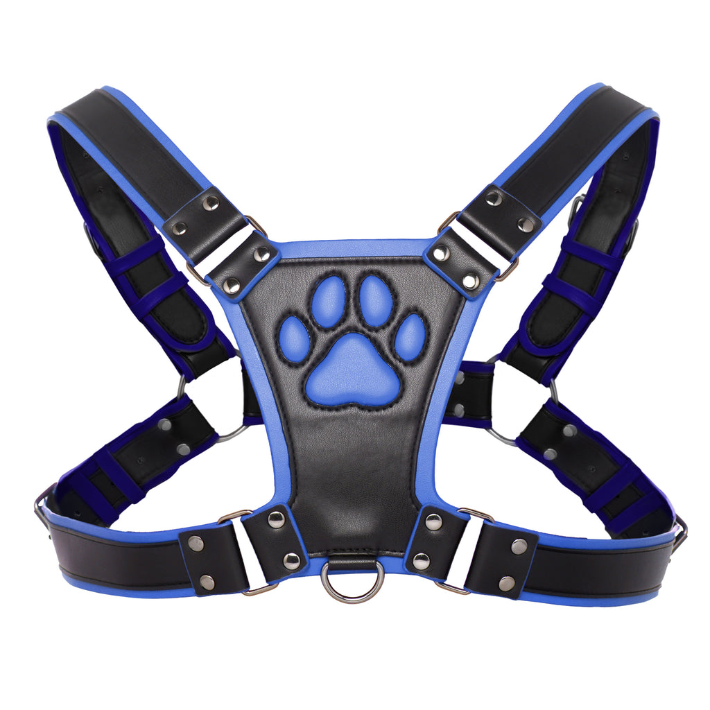 Master Series Alpha Pup Bulldog Harness - Black Blue