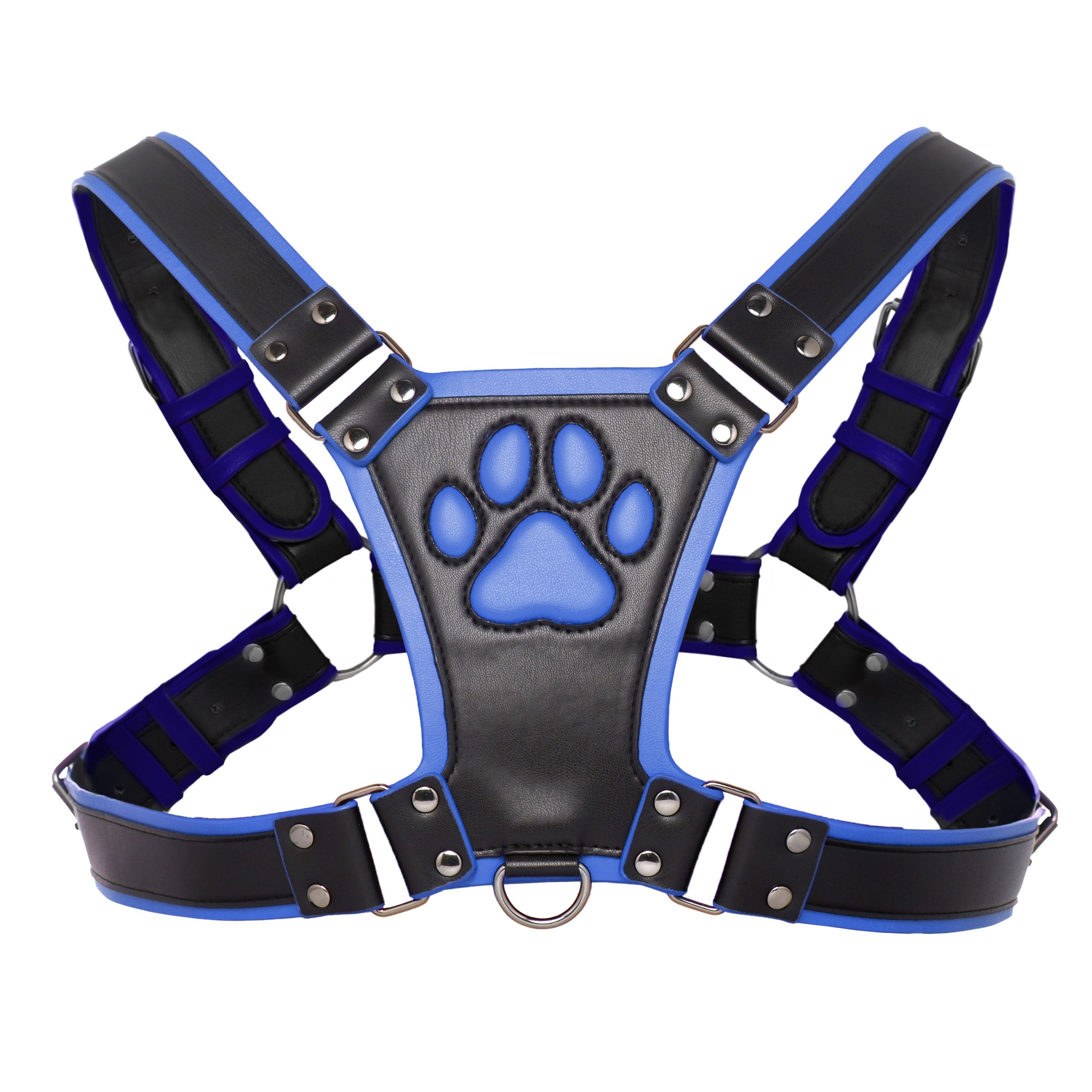 Master Series Alpha Pup Bulldog Harness - Black Blue
