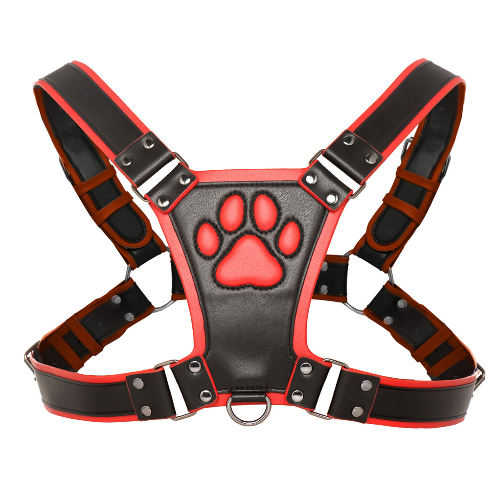 Master Series Alpha Pup Bulldog Harness - Black Red