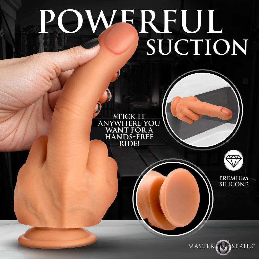 Master Series The Finger Silicone Dildo Flesh
