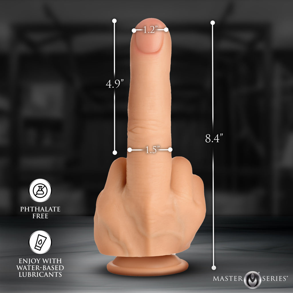 Master Series The Finger Silicone Dildo Flesh