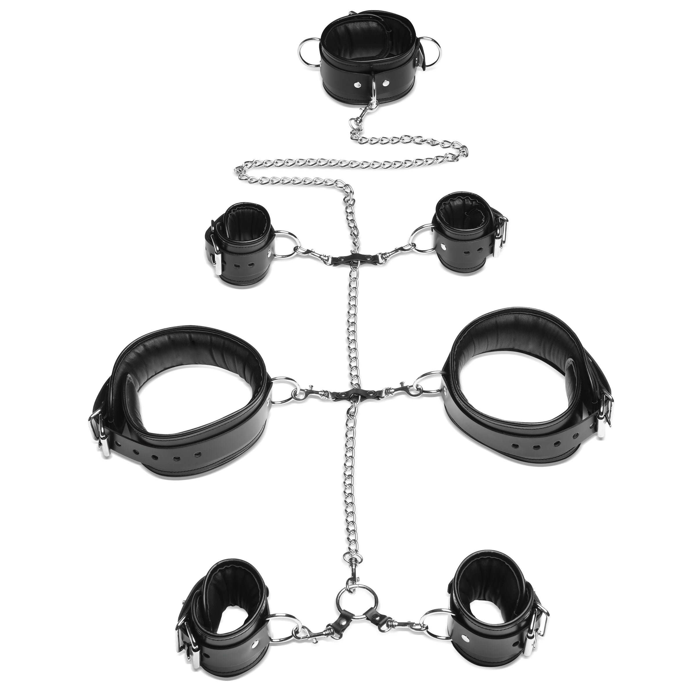 Strict Leather Leather Bondage Set Black