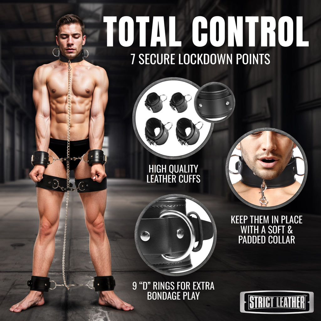 Strict Leather Leather Bondage Set Black