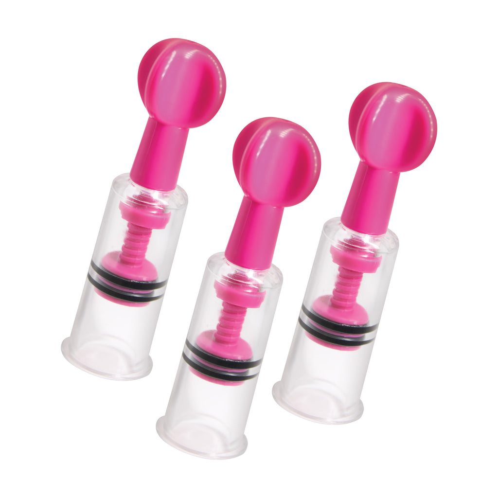 Size Matters MAXtwist Clit & Nipple Triple Sucker Set - Pink Pink