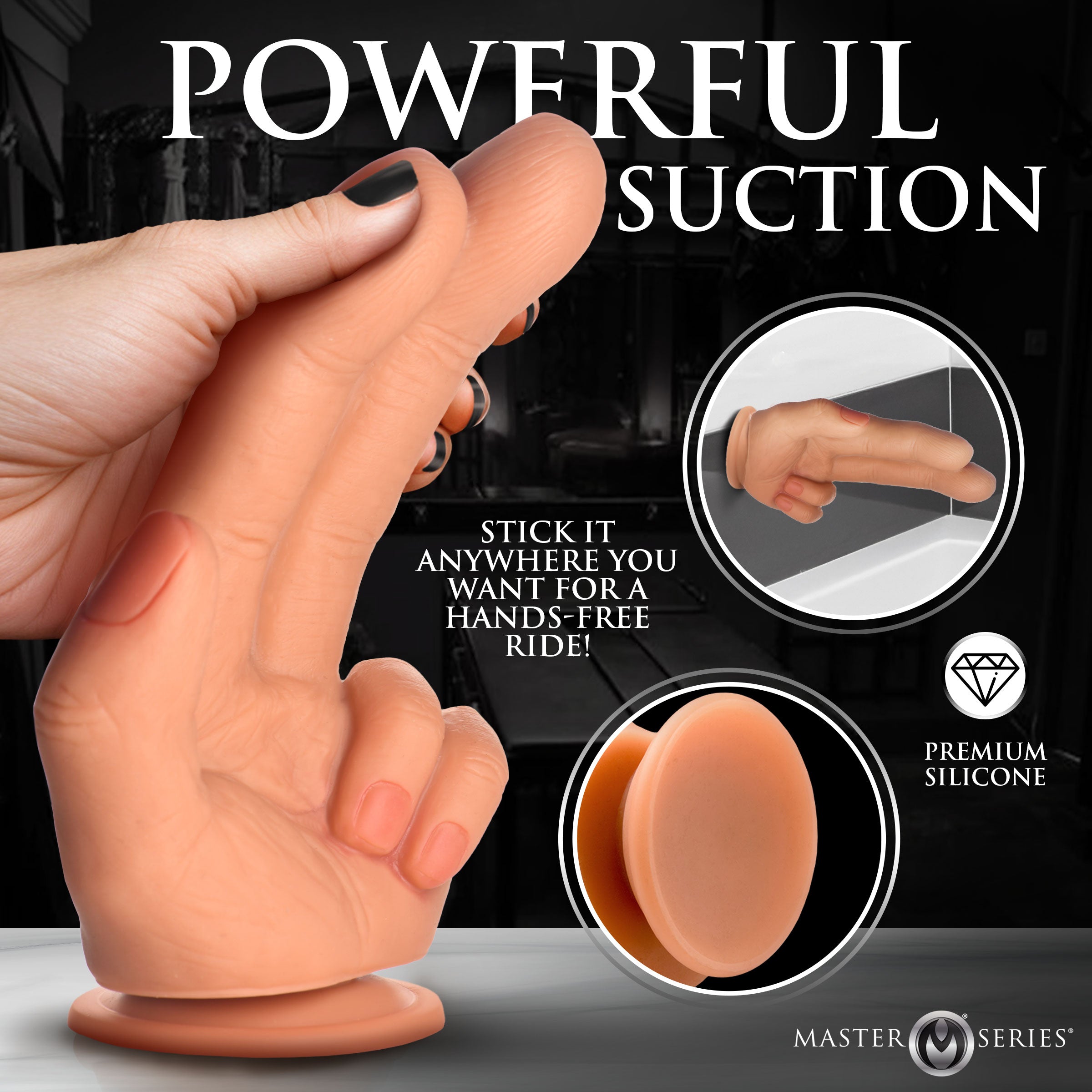 Master Series The Shocker Silicone Dildo Flesh