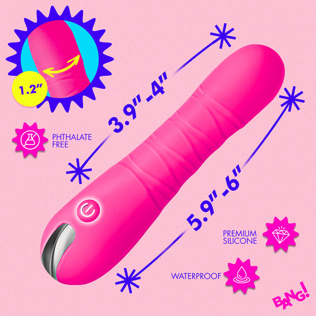 Bang! New Thrusting Silicone Dildo - Purple Pink
