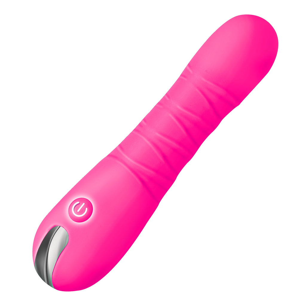 Bang! New Thrusting Silicone Dildo - Purple Pink