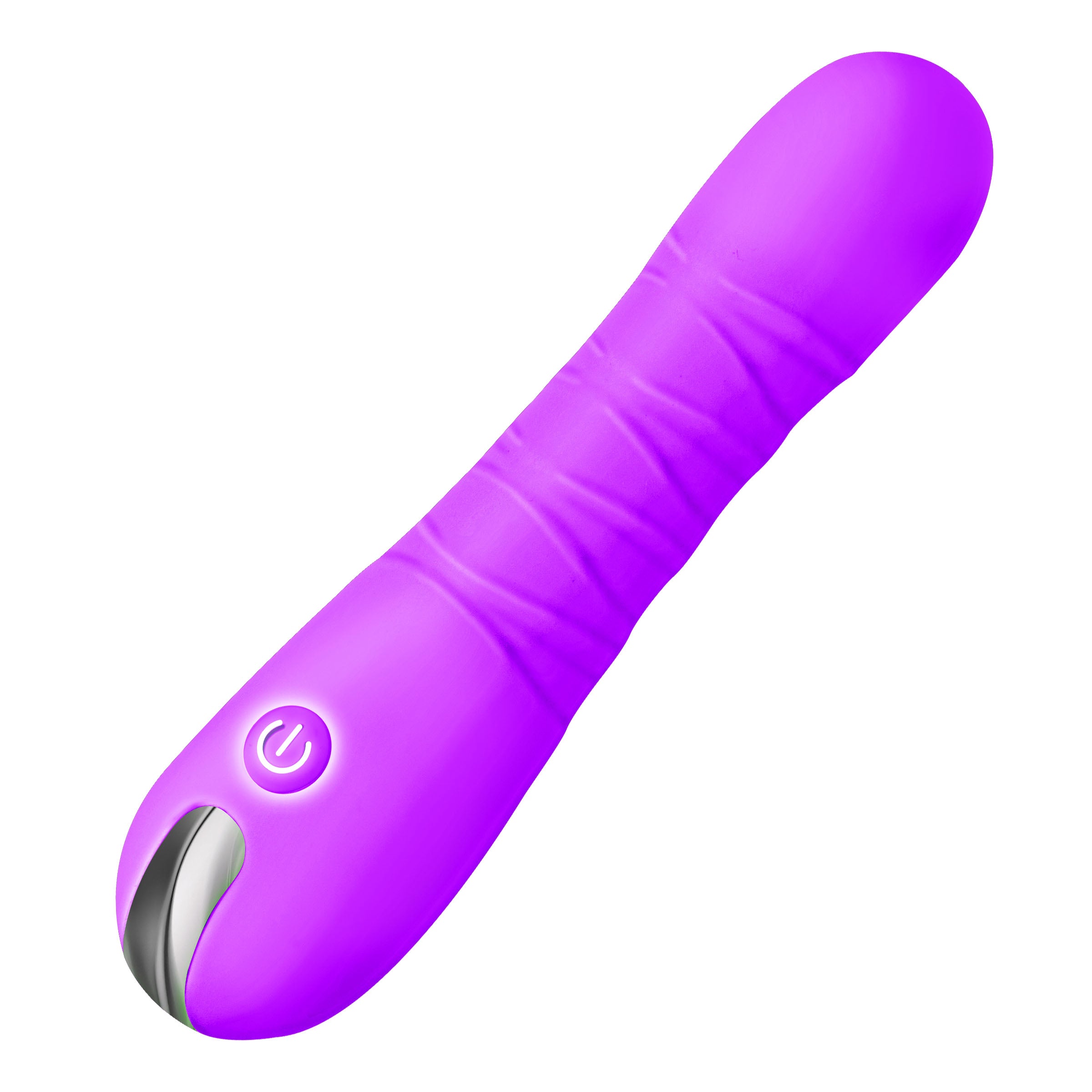 Bang! New Thrusting Silicone Dildo - Purple Purple