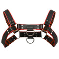 Strict Leather Leather English Bull Dog Harness Black/Red Black