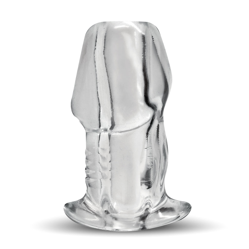 Master Series Dicked Clear Hollow Anal Plug - Small Clear / Medium
