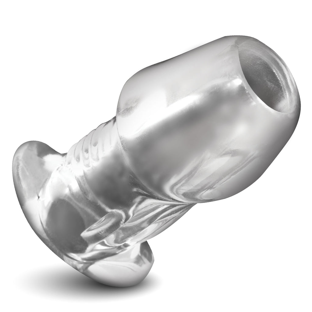 Master Series Dicked Clear Hollow Anal Plug - Small Clear / X-Large