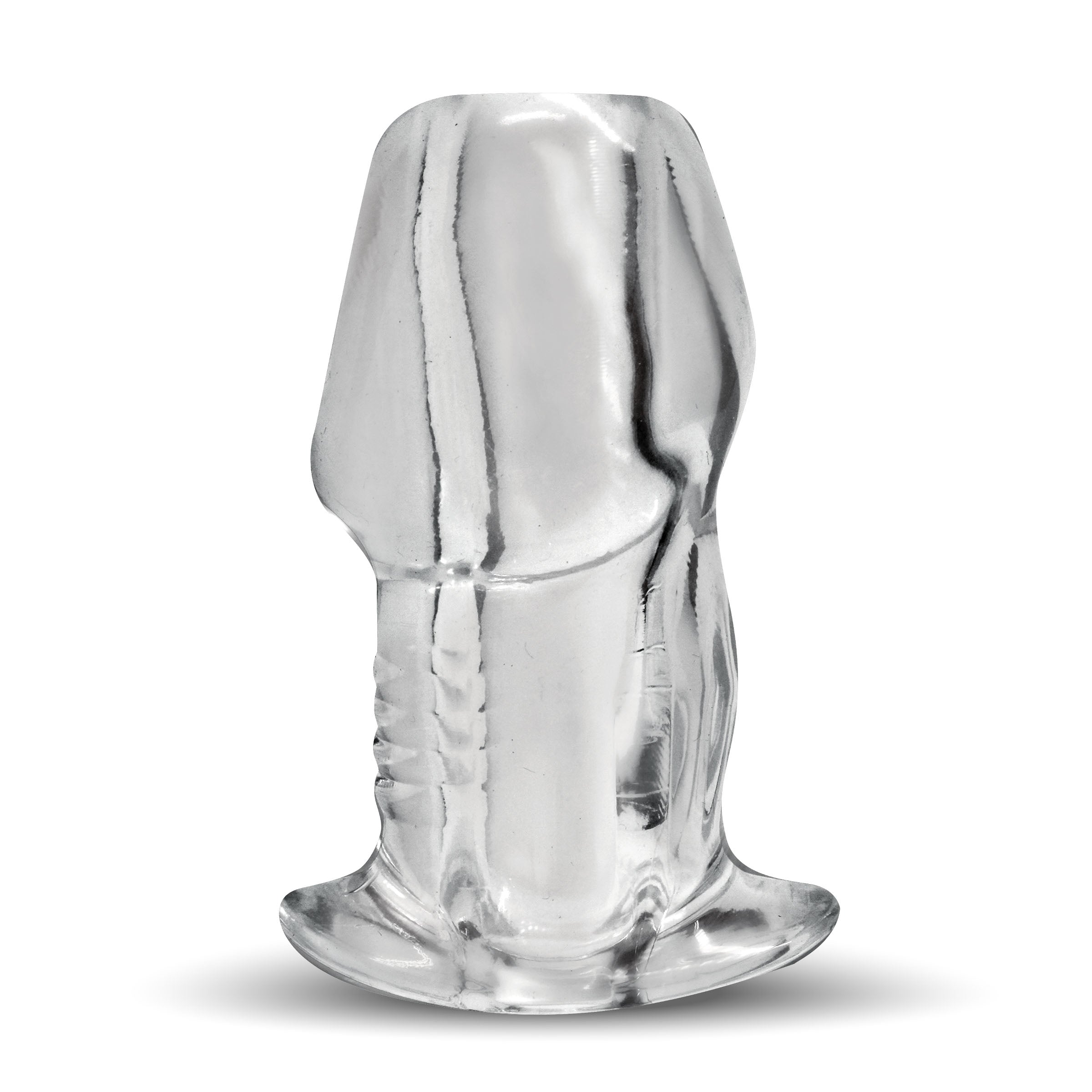 Master Series Dicked Clear Hollow Anal Plug - Small Clear / X-Large