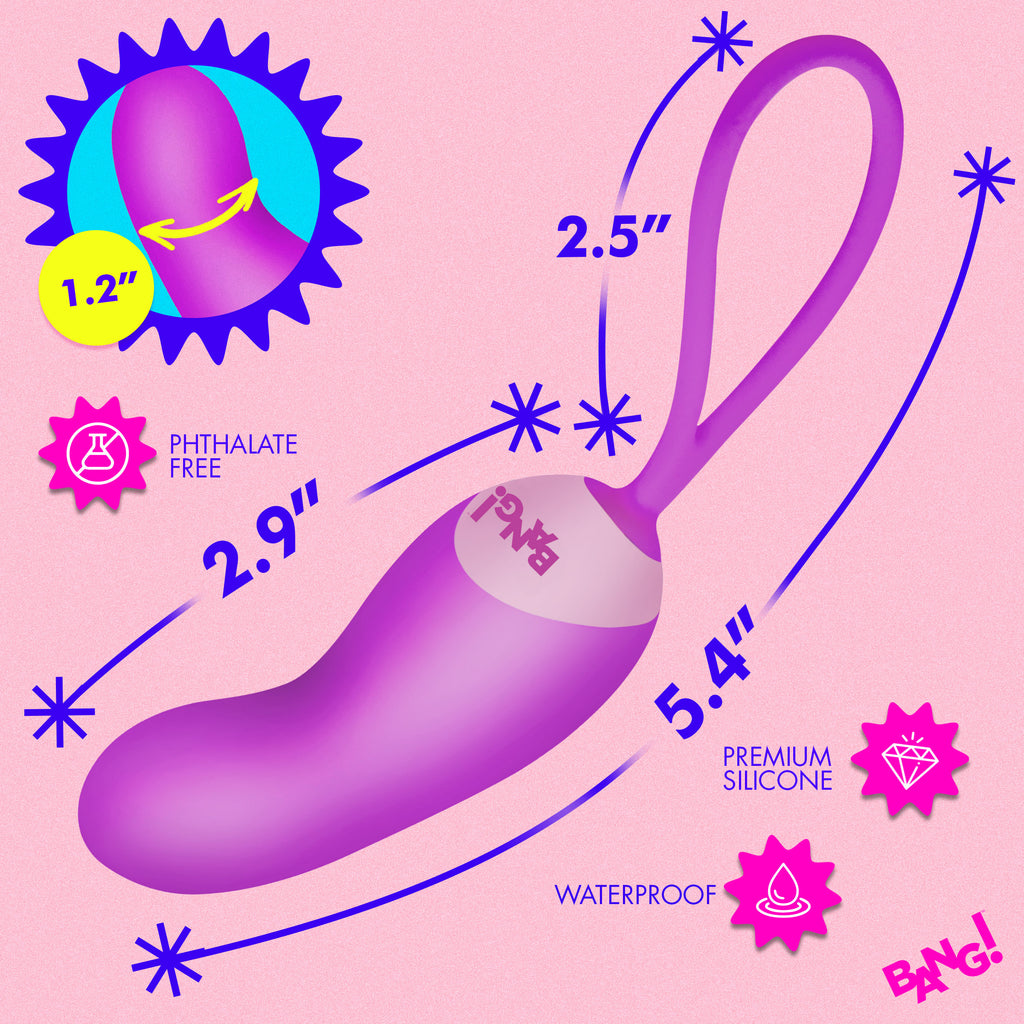 Bang! Silicone Mini Vibe w/ Remote - Pink Purple