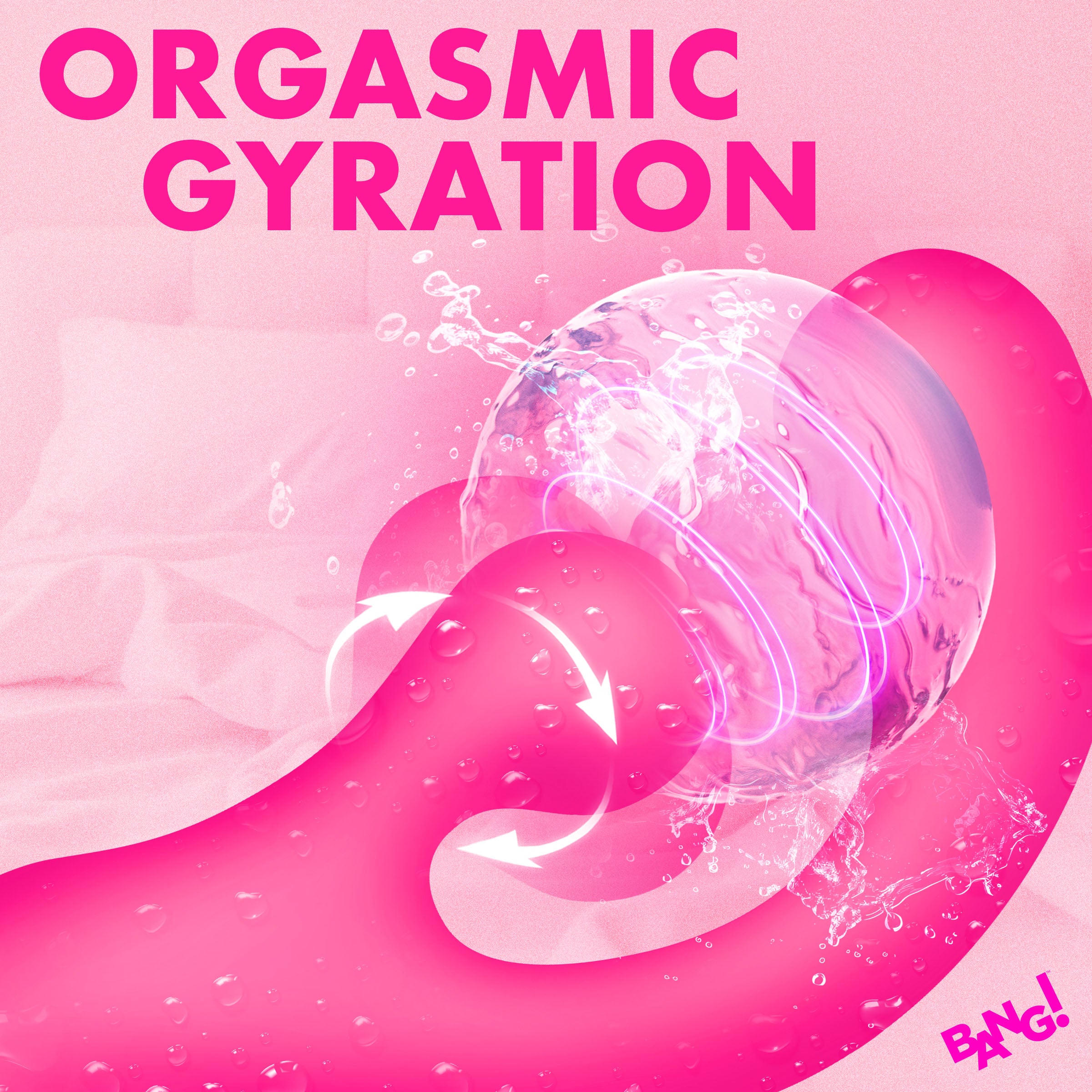 Bang! Gyro Rabbit Silicone Vibrator - Purple Pink