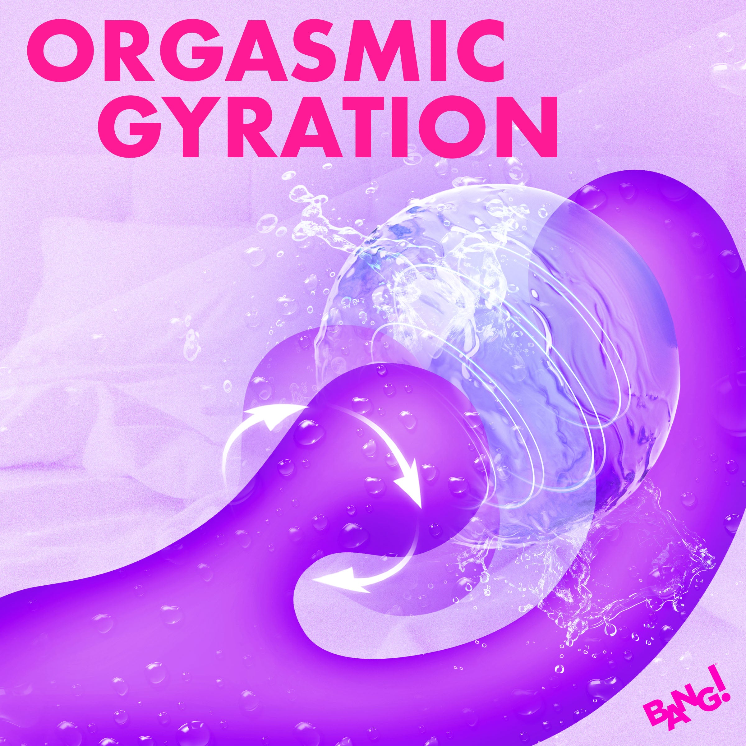 Bang! Gyro Rabbit Silicone Vibrator - Purple Purple