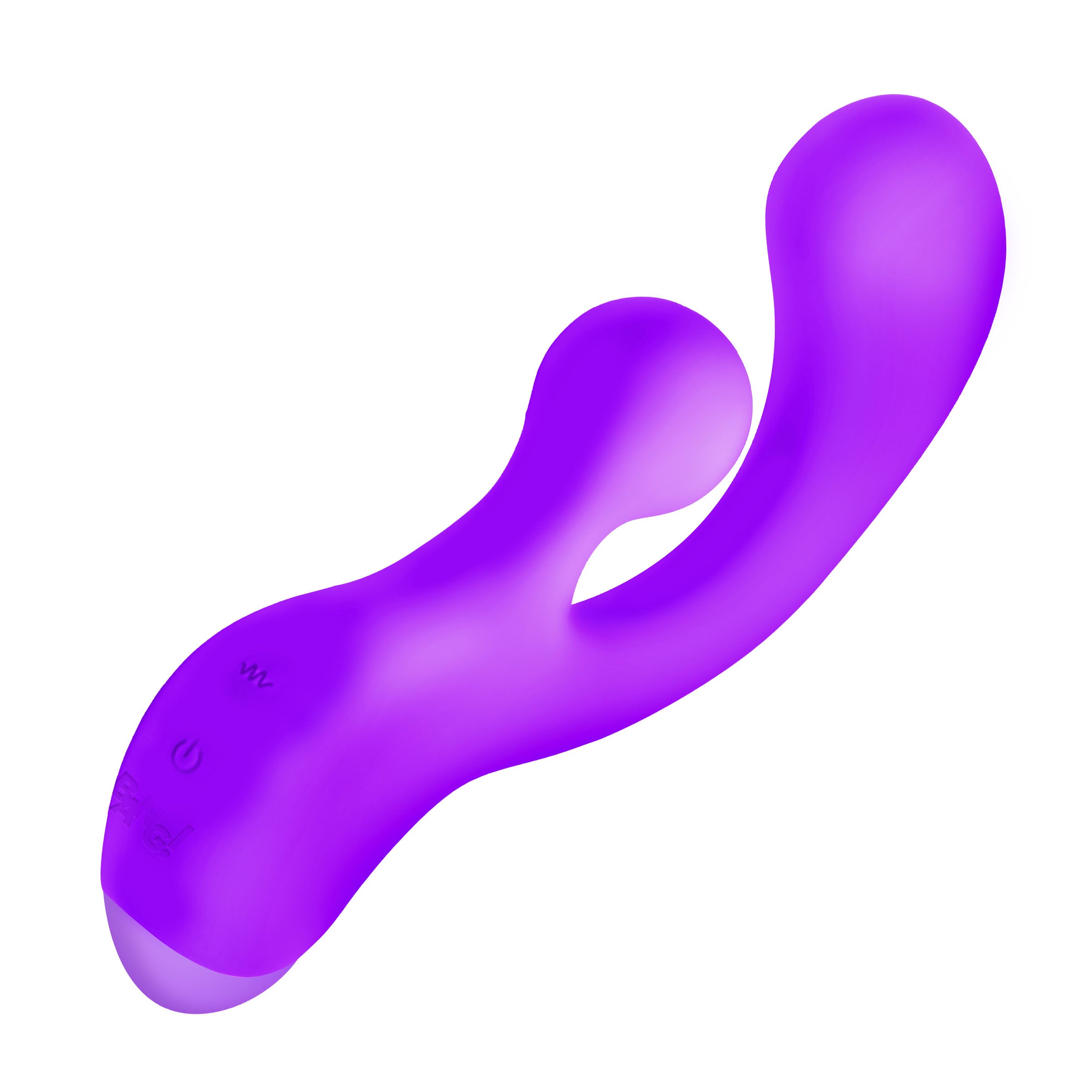 Bang! Gyro Rabbit Silicone Vibrator - Purple Purple