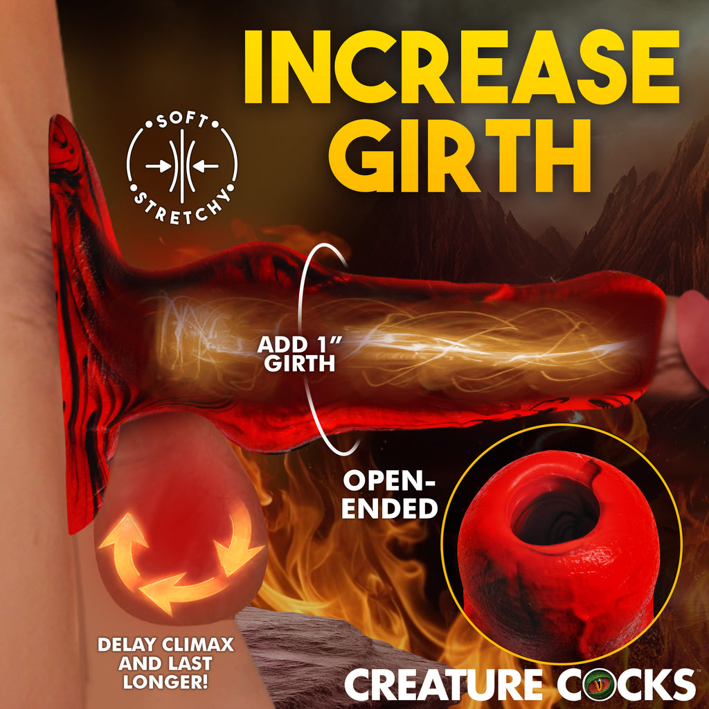 Creature Cocks Hell Hound Silicone Penis Enhancer Red