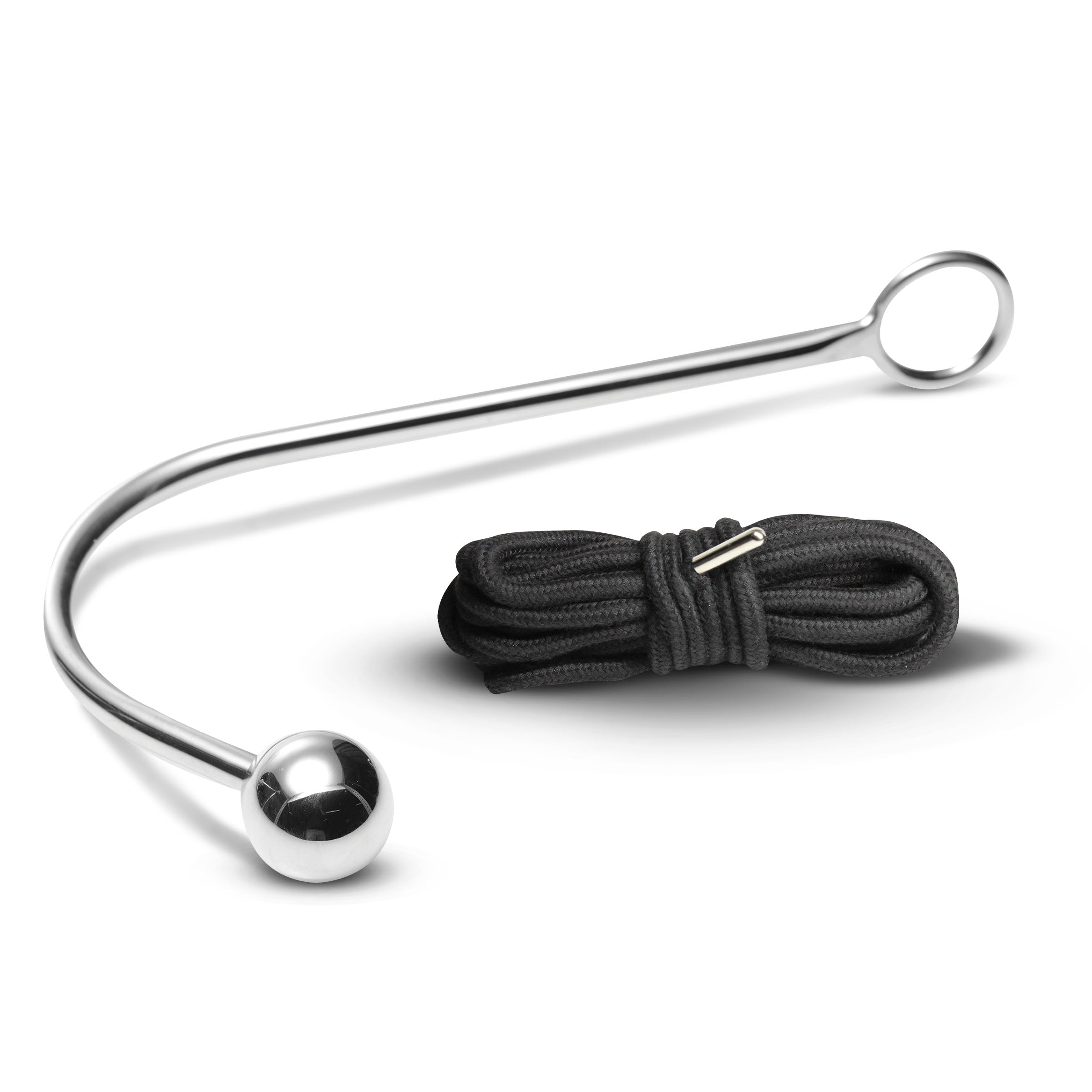 Master Series New Roped Anal Hook with Rope Grey