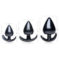 Master Series Triple Spades 3 Piece Anal Plug Set Black