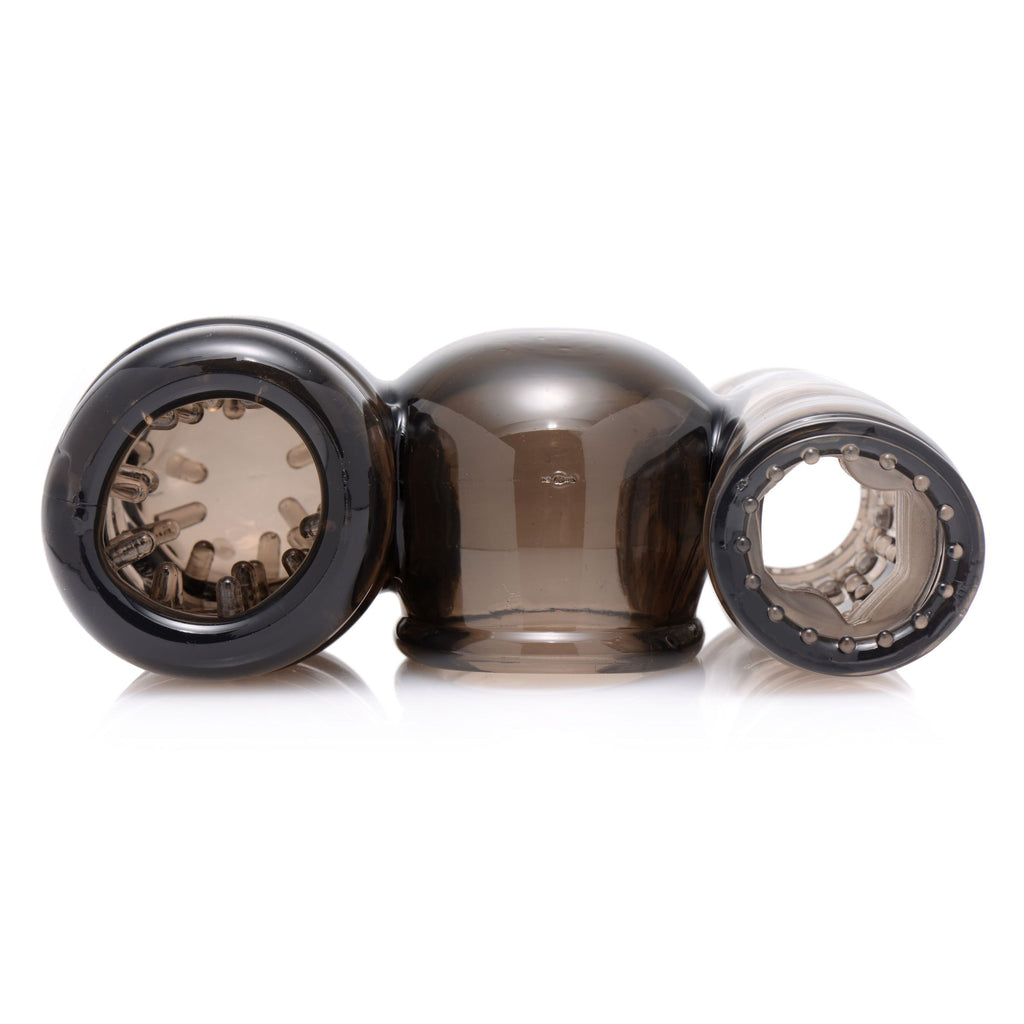 Master Series Thunder Stroke 2 in 1 Wand Masturbation Attachment Black