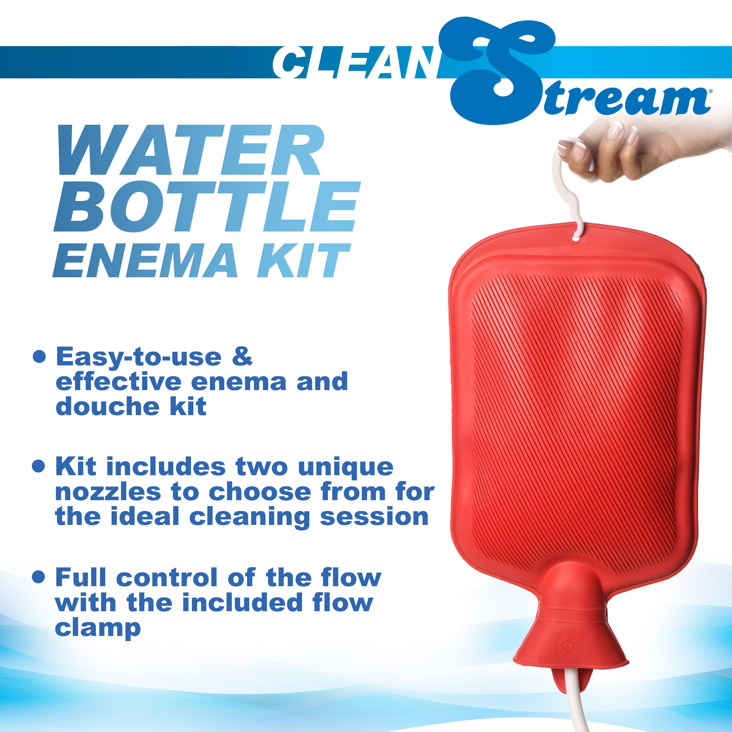 CleanStream CleanStream Water Bottle Douche Kit Red
