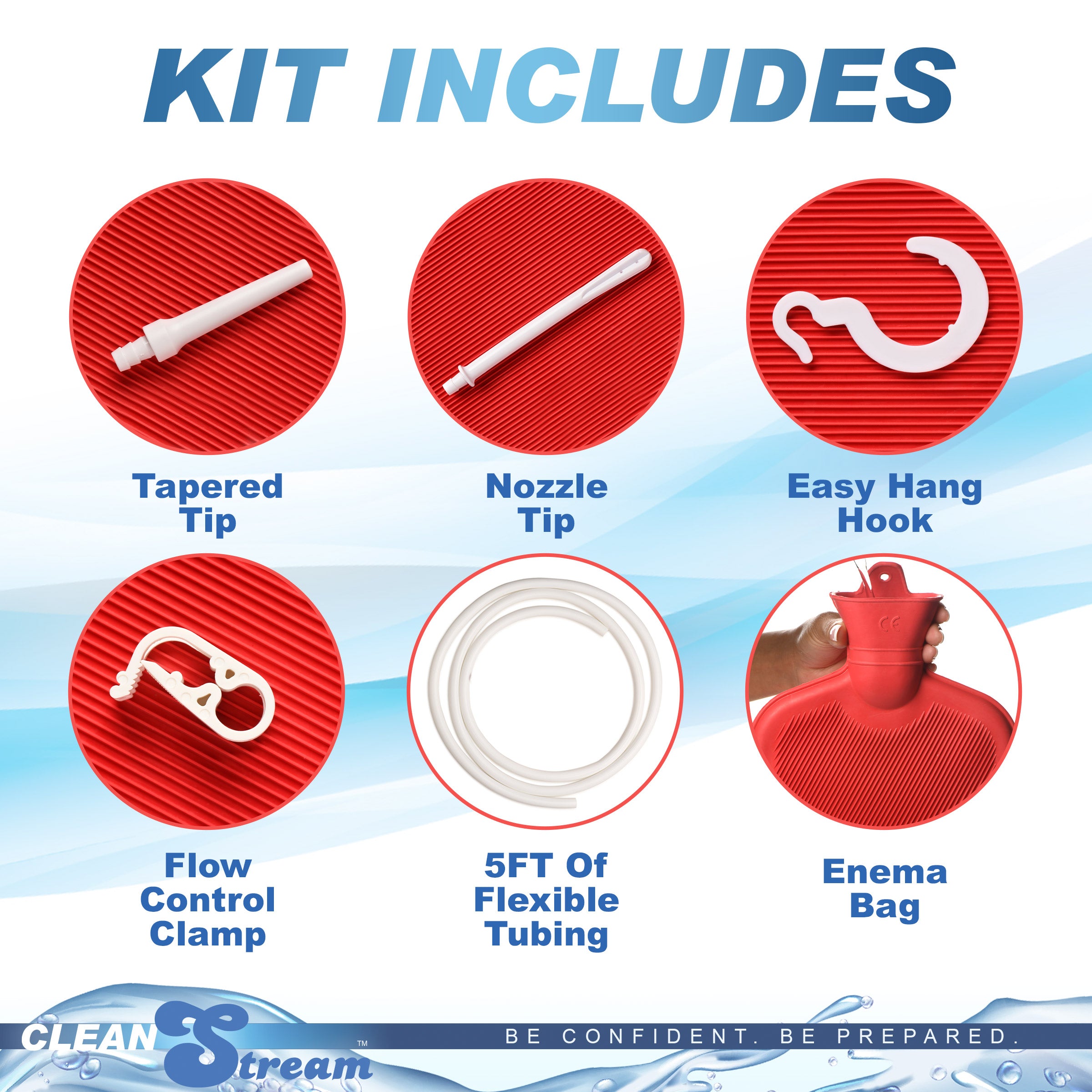 CleanStream CleanStream Water Bottle Douche Kit Red