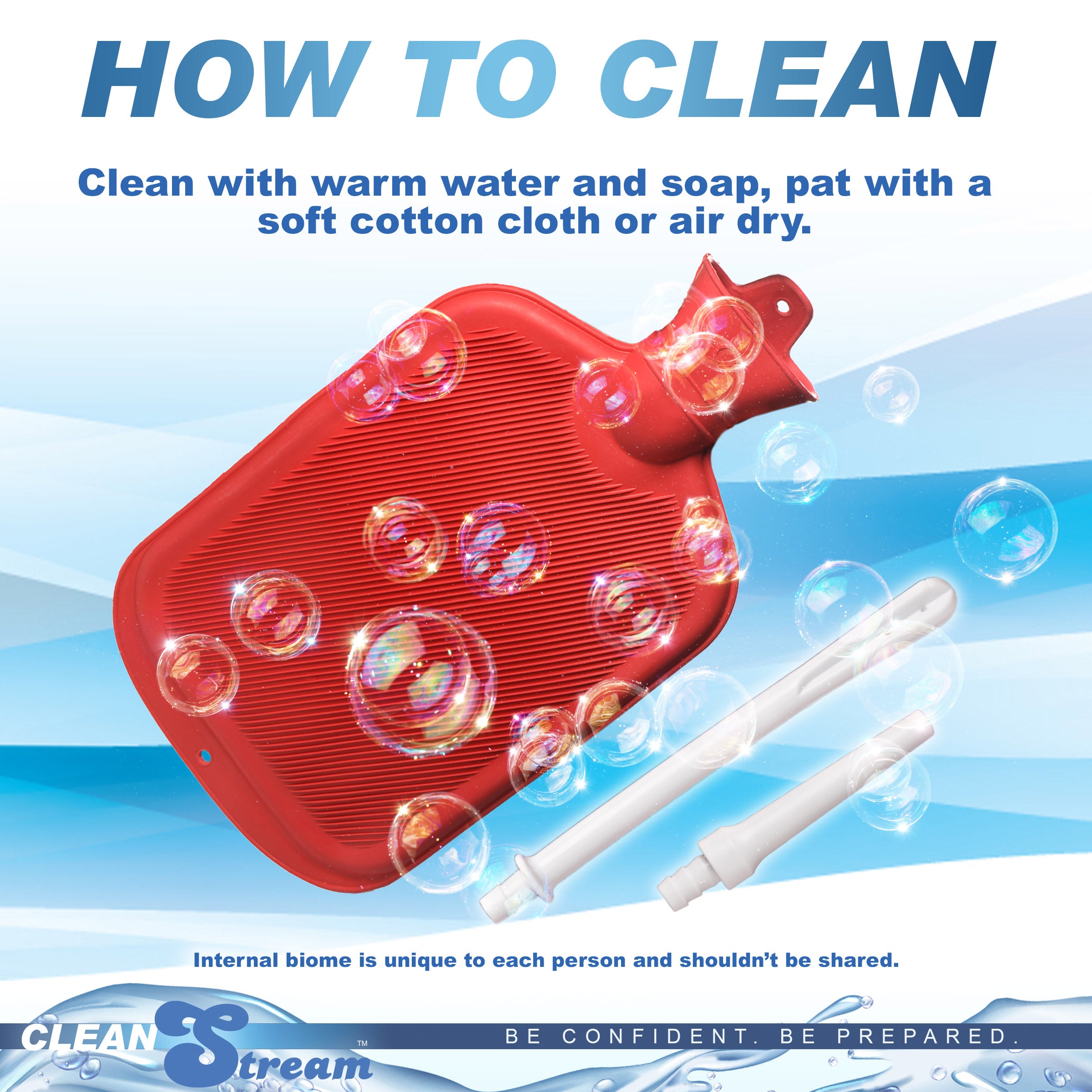 CleanStream CleanStream Water Bottle Douche Kit Red