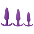 Gossip Rump Rockers 3 Piece Silicone Anal Plug Set - Purple Purple