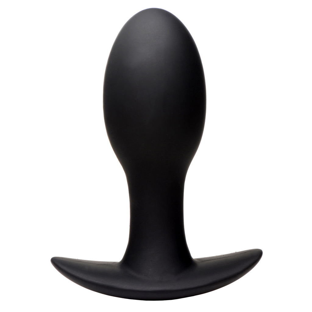 Rooster Rumbler Vibrating Silicone Butt Plug - Medium Black