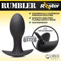 Rooster Rumbler Vibrating Silicone Butt Plug - Large Black