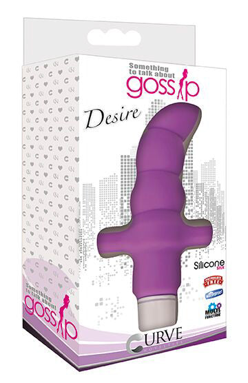 Gossip Desire Silicone Vibrating Anal Probe- Purple Purple