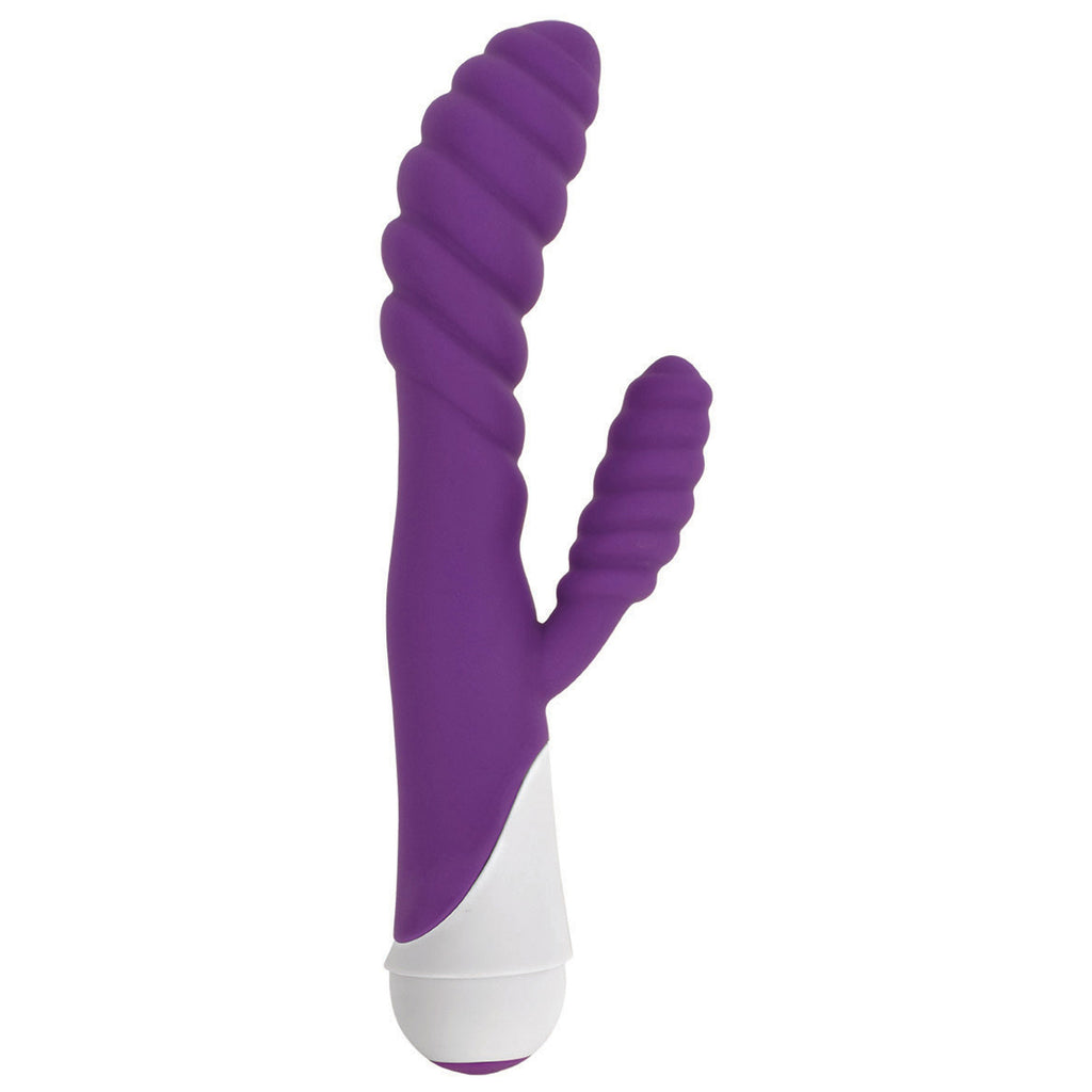 Gossip Diana 20x Rippled Silicone Rabbit Vibe- Purple Purple