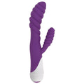 Gossip Diana 20x Rippled Silicone Rabbit Vibe- Purple Purple
