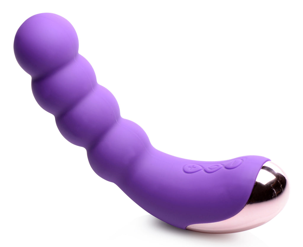 Gossip 50X Silicone Beaded Vibrator - Purple Purple
