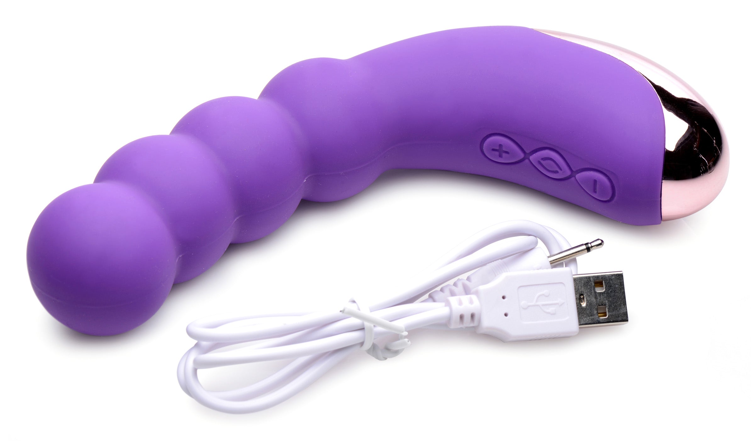 Gossip 50X Silicone Beaded Vibrator - Purple Purple