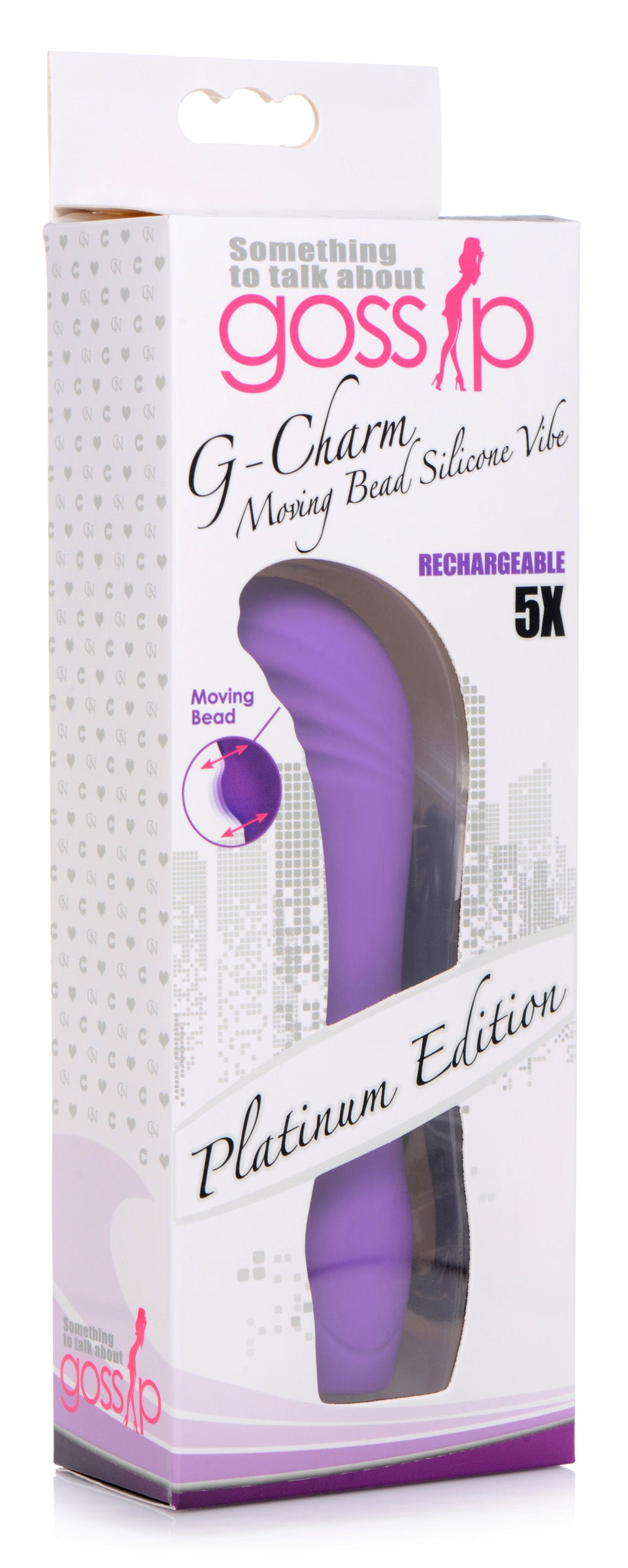Gossip G-Charm Moving Bead Silicone Vibrator Purple