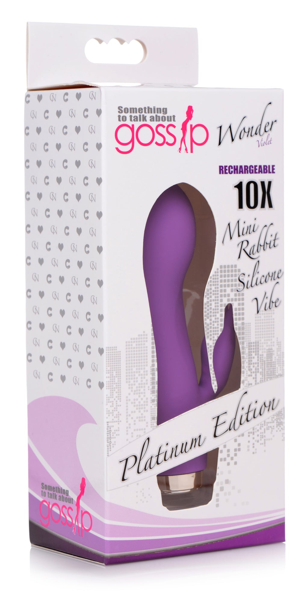 Gossip 10X Wonder Mini Rabbit Silicone Vibrator - Purple Purple