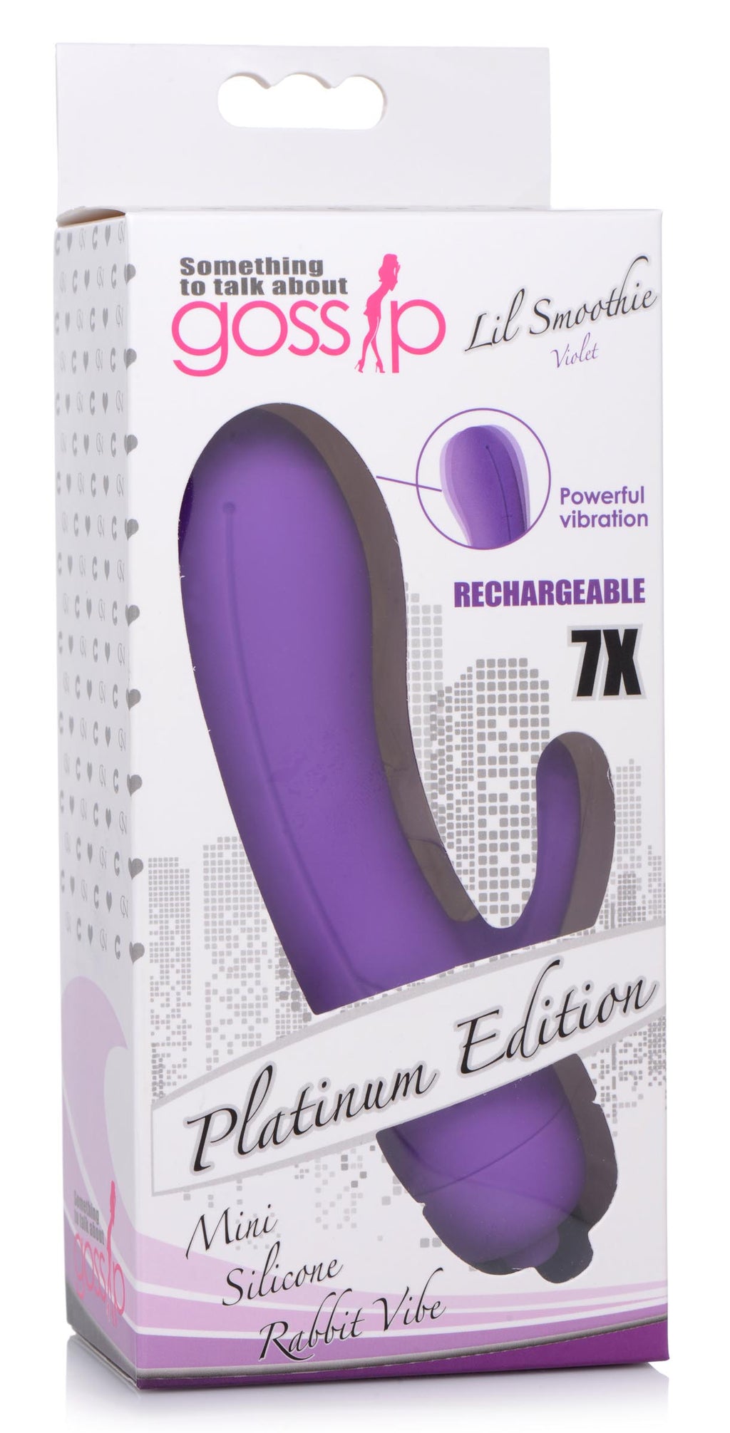 Gossip 7X Lil Smoothie Mini Silicone Rabbit Vibe - Violet Purple